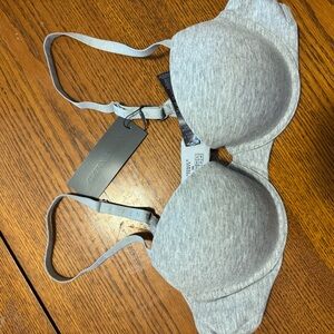 Savage X Fenty Heather Gray COTTON ESSENTIALS DEMI T-SHIRT BRA